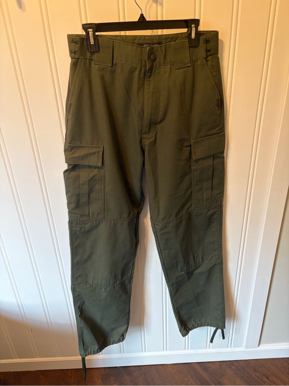 Vintage 5.11 Tactical Cargo Pants Olive Green Ripstop Reinforced Seat 31.5x35